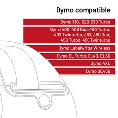 1x Etichetta compatibile con Dymo 11353 24 x 12 mm 1000 etichette per bobina