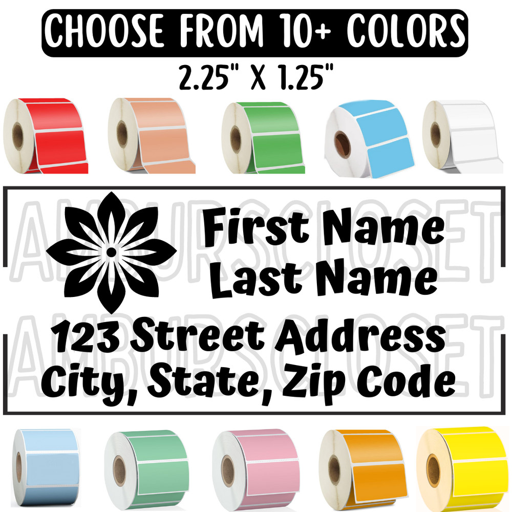 50 RETURN ADDRESS MAILING LABELS 2.25″×1.25 ENVELOPE STICKERS SCRATCH RESISTANT