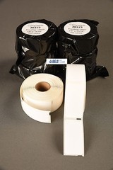30373 White 2 Rolls of 400 Pricetag Labels (Rat Tail Style) for DYMO® Compatible