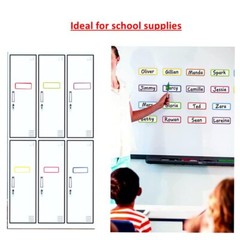 54 Pcs Magnetic Dry Erase Labels Name Plate Tags for Classroom Office Whiteboard