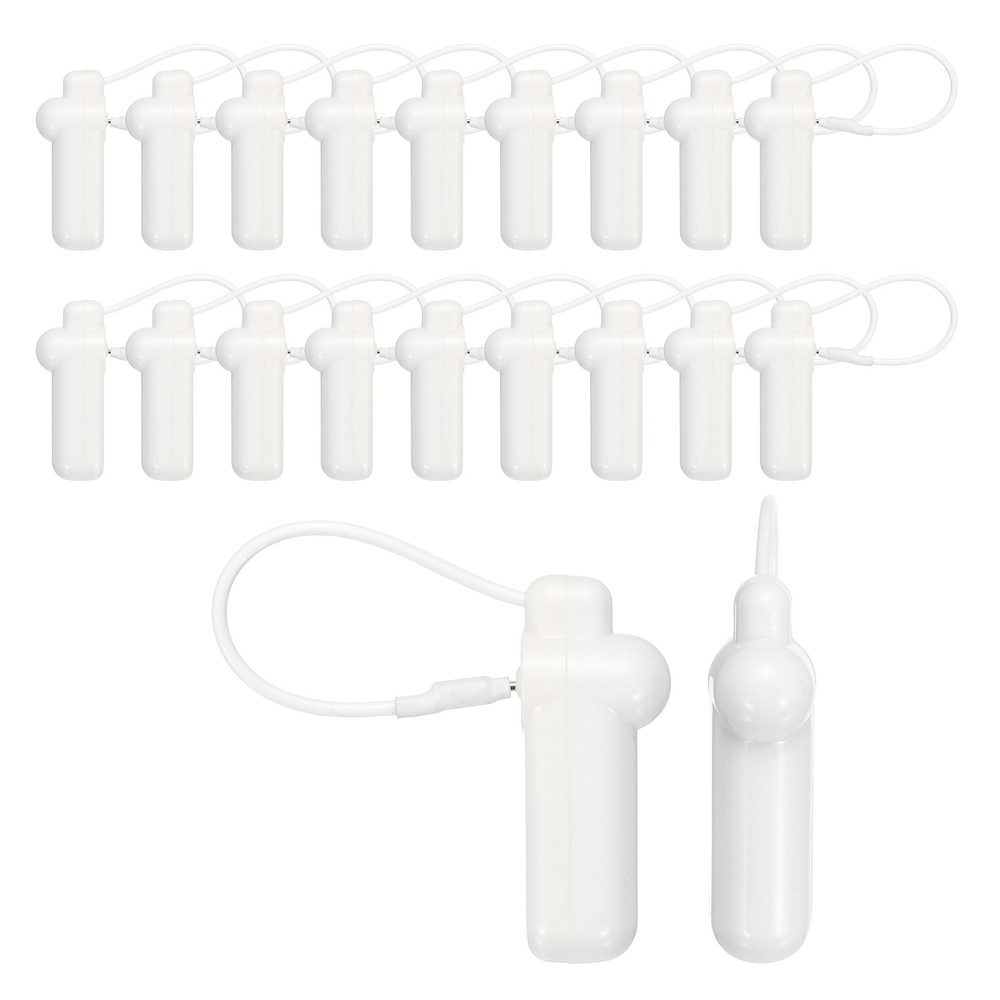 20Pcs Security Hard Tags RF 8.2MHz Clothes Hard Tags with Lanyards, White