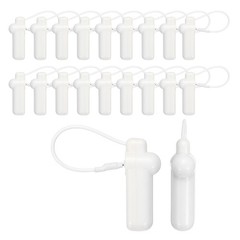 20Pcs Security Hard Tags RF 8.2MHz Clothes Hard Tags with Lanyards, White