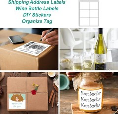150x 3-1/3 x 4 Shipping Address FBA Label 6 UP Sticker for Laser Ink Jet Printer