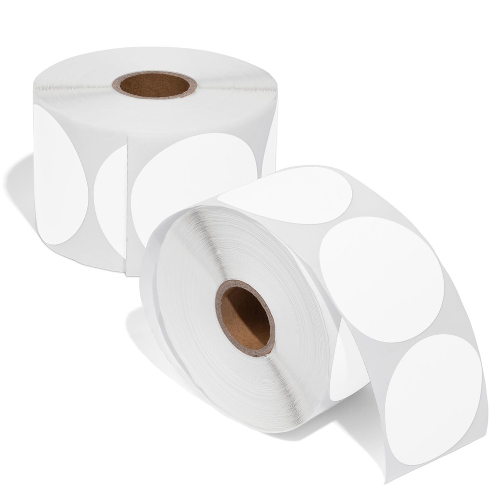 – 2″ Circle Direct Thermal Labels (1500 Count, 2 Rolls) – Round Thermal Stick…