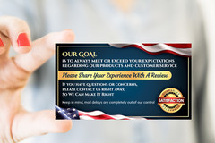 100 CLASSY Ebay Seller Thank You Business Note Cards,(Flag) Buy (2) get (1) FREE