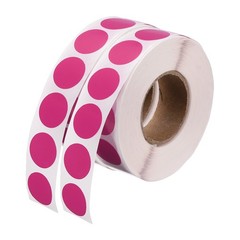 2000 Pcs Colored Dots Stickers, 1/2″ Adhesive Round Polka Coding Labels, Pink