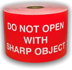 3×5 Do Not Open With Sharp Objects Shipping Pallet Stickers 300 Labels P/R