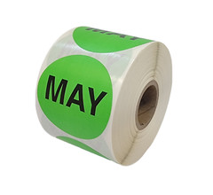 Month – May Labels Inventory Months Adhesive Stickers 2″ Round, 500 PCS