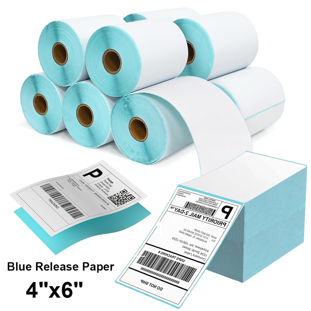500-1000 Direct Thermal Shipping Labels 4″x6″ for Zebra, Rollo, MUNBYN,MFLABEL