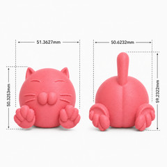 MUNBYN Cat Decor for RW405B Thermal Label Printer Roll Holder Dark Pink