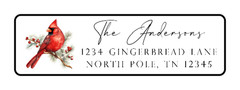 400 Cardinal #2 Personalized Return Address Labels. 1/2 inch by 1 3/4 inch