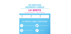 Dymo Labels LV-30572 Compatible Address Labels x 10 Rolls