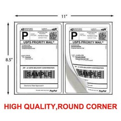 200-1000 Labels 8.5×5.5 Round Corner Shipping Labels Half Sheet Self Adhesive