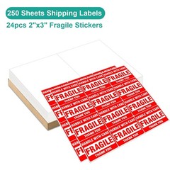 MFLABEL 500 Half Sheet Laser/Ink Jet USPS UPS FedEx Shipping Labels 250 Sheets