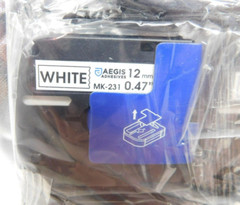 AEGIS MK-231 5-Pack Tape Cassette White 12mm .47″ Brother P-touch PT80 PT70