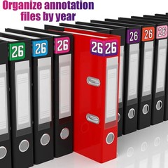 2025 Year Stickers Color Coding 3/4″ X 1 1/2″ File Folder 25 Year Label Coded