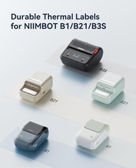NIIMBOT 3 Rolls Labels, 40x30mm White/ 50x80mm Clear/ 50x50mm White, Compatible