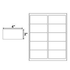 2” x 4″ Shipping Address Labels for Laser & Inkjet Printers 1000 – 40000 Label