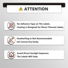 10 Rolls of White Matte Address Labels 1-1/8″ x 3-1/2″ for Thermal Printers