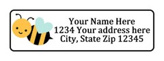 BEE WITH HEART Personalized Return Address Labels 1/2 in by 1 3/4 in