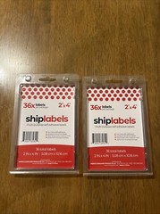 Shipping Labels 2 X 4 In White Self Adhesive 2 Pack Brand New