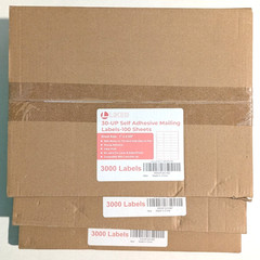 L LIKED Self Adhesive Shipping Labels 30-UP 1″ X 2-5/8″ / 9,000 Labels Total
