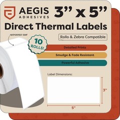 – 3″ X 5″ Direct Thermal Labels (3000 Count, 10 Rolls) – Address Shipping and…