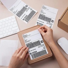 1000Labels 4×6 Fanfold Direct Thermal Shipping Labels Blank for Zebra and Rollo