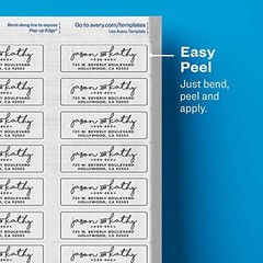 Printable Address Labels, Glossy Clear 1″ x 2-5/8″, 300 Blank Mailing Labels for
