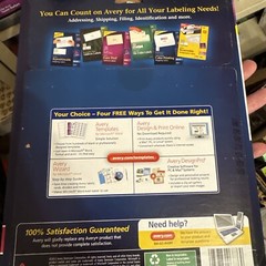 Avery Vibrant Color-Printing Shipping Labels 4 3/4 x 7 3/4 White 50/Pack 6876