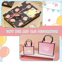 300Pcs Birthday Name Label Sticker Adhesive Wrapping Label for School Project