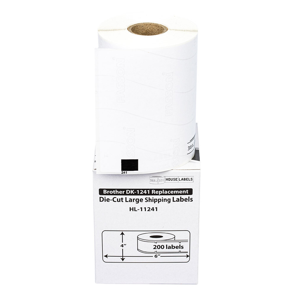 Non-OEM Fits BROTHER DK-1241 Labels (4″ x 6″) – (6) Rolls of 200