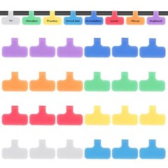 24 Pcs Write On Cord Labels Cable Tags Wire Markers for Cable Identification