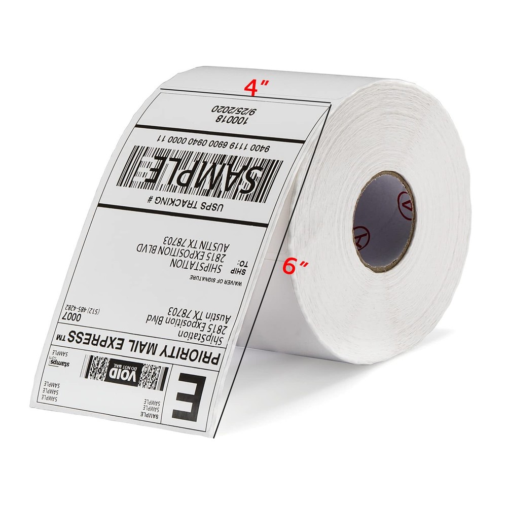 500-Roll 4×6 Thermal Direct Shipping Labels with Perforation for Rollo Zebra