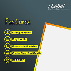 8.5″ X 11″ Full Sheet Label Sticker Paper for Laser & Inkjet Printers [100