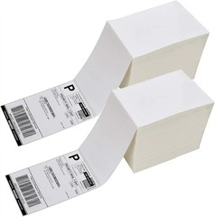 2000 Fanfold 4×6 Thermal Shipping Labels, White