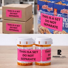 500 1” x 1 1/2” DO NOT SEPARATE Pink Labels Stickers Shipping Packaging