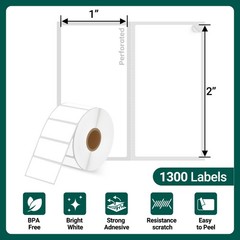 4Rolls Direct Thermal 2″x1″ Labels for Zebra GX420d LP2824 ZD410 ZD420 ZT220