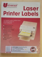 Universal Office Products 80102 Laser Printer Labels 100 Sheets 3000 Count NIB