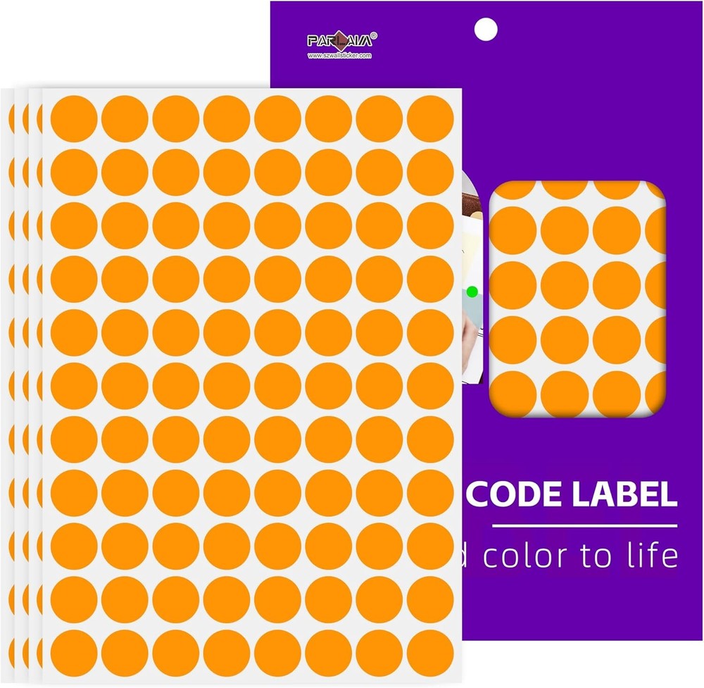 1320 Pcs 3/4 Inch Fluorescent Pink Round Dot Stickers, Color Coding Labels
