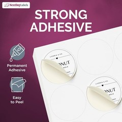 2 Inch Round Labels Matte White Sticker Sheets for Printing 50 Sheets