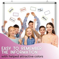 Availey 32 Pieces (3 x 5) – Colored Border Magnetic Dry Erase Labels – Reusab…