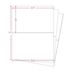 1000 Premium 8.5″ X 5.5″ Half Sheet Self Adhesive Shipping Labels 2 Per Sheet