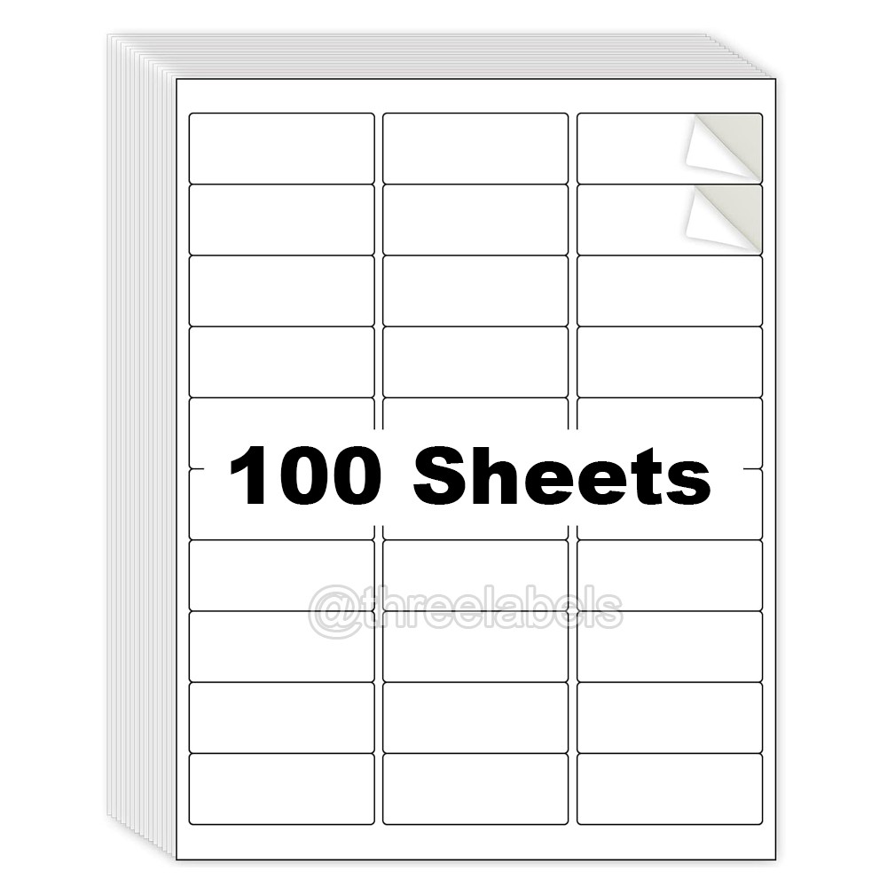 1″ x 2 5/8″ 3000 Address Blank Labels Laser InkJet Mailing Adhesive 2.625″ x 1″