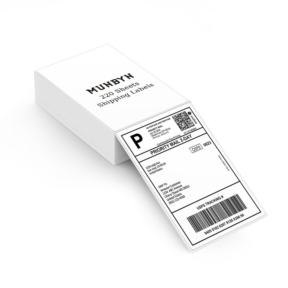 4×6 Thermal Printer Labels, Commercial Grade, 220 Sheets/Stack
