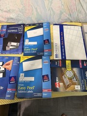 Avery Shipping Labels Lot TrueBlock Technology, 5.5×8.5, 3.5×5, Sticker Pages 🔥