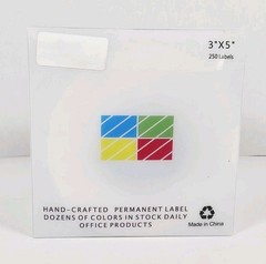 3″ x 5″ Permanent Labels – 250 Count Roll – Silver/Gray Office Labels