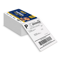 Fanfold 4×6 White Direct Thermal Commercial Shipping Labels Waterproof Jam-Free
