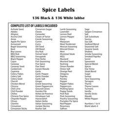 278 Pcs Clear Spice Labels Stickers Preprinted,Small-Stickable -Removable,139…