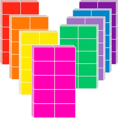 Colored Labels Stickers 3 x 2 Inch Rectangular Moving Labels 8 Colors Large Colo